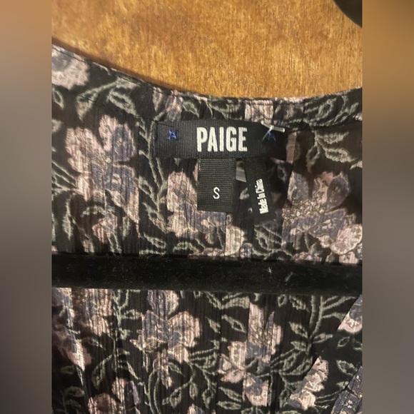 NWOT Paige Silk Floral Sheer Blouse - Picture 5 of 8
